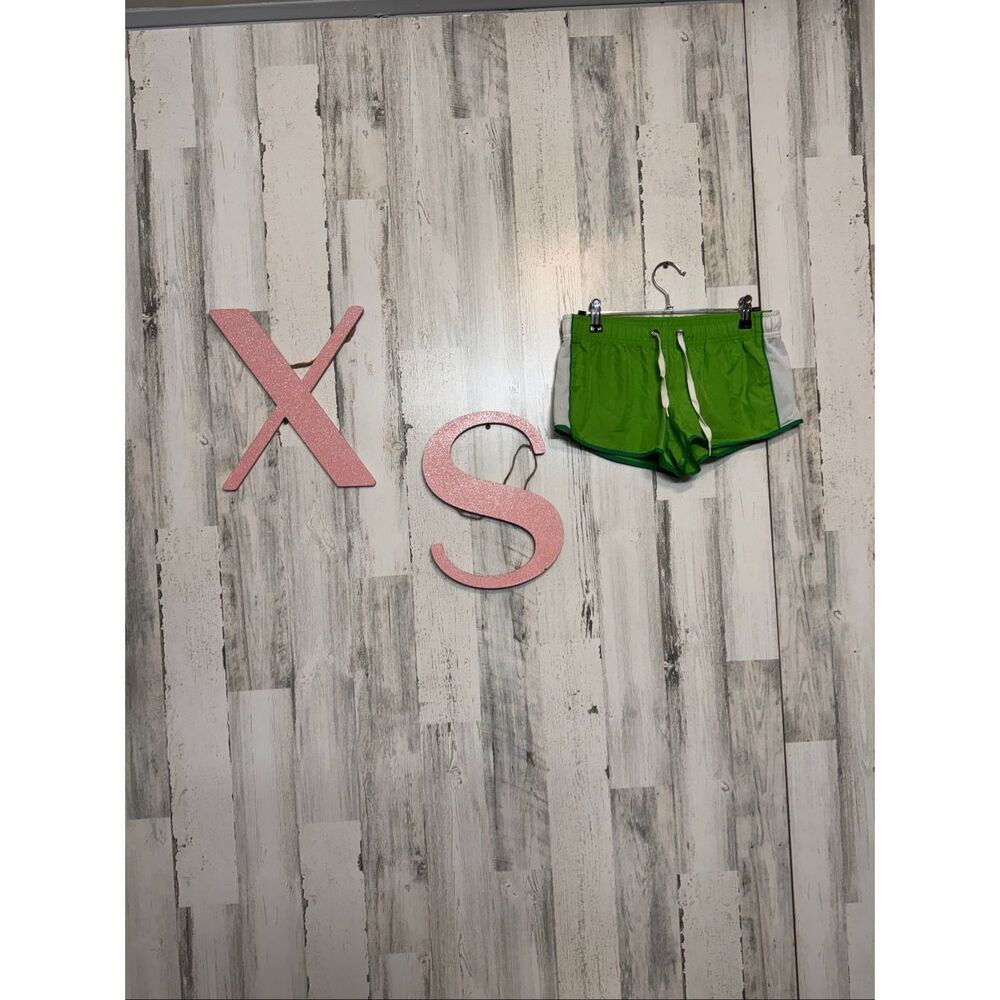 PINK Victoria’s Secret Y2K Green Athletic Shorts XS Low Rise Drawstring